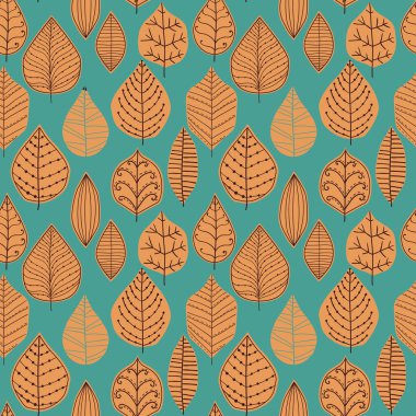 A seamless pattern with leaf,autumn leaf background clipart