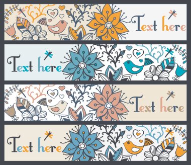 çiçek banner, şık çiçekli banner, banner yatay, çiçek