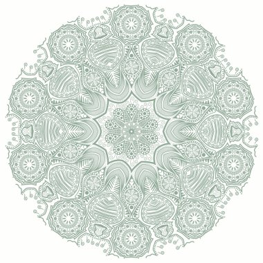 ornamental round lace pattern, circle background with many details, looks l clipart