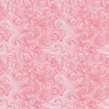 seamless abstract hand-drawn pattern, looks like hair or waves clipart