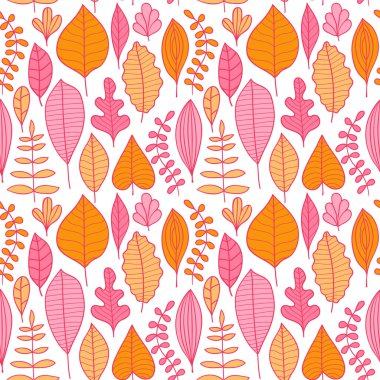 A seamless pattern with leaf,autumn leaf background clipart