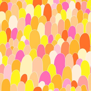 Seamless hand-drawn abstract pattern. Endless texture in warm co clipart