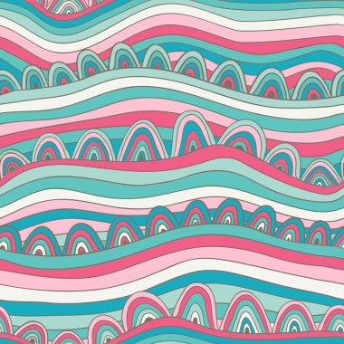 Abstract seamless pattern with stripes and circles clipart