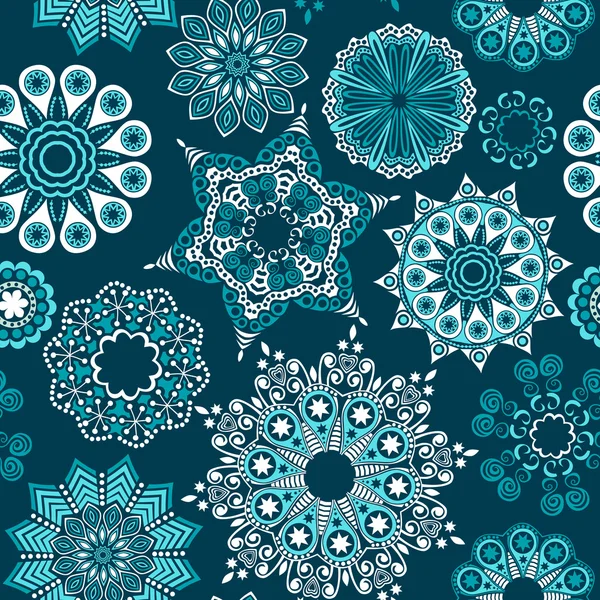 Ozdobený květinovými bezešvé textura, nekonečný vzor s květy loo — Stockový vektor