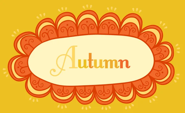 Abstract frame for your text. Autumnal theme header. Vector bann — Stock Vector