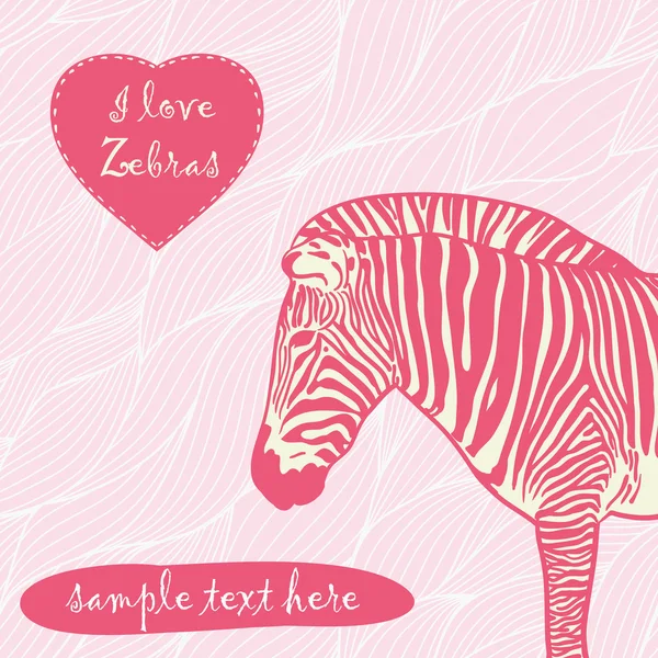 Stock vector zebra with place for text