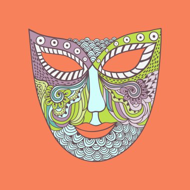 carnival mask, mask stylization clipart