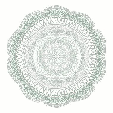 ornamental round lace pattern, circle background with many detai clipart