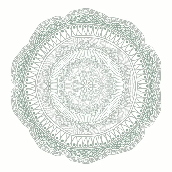 Декоративные круглые кружева рисунок, фон круга со многими деталями — стоковый вектор