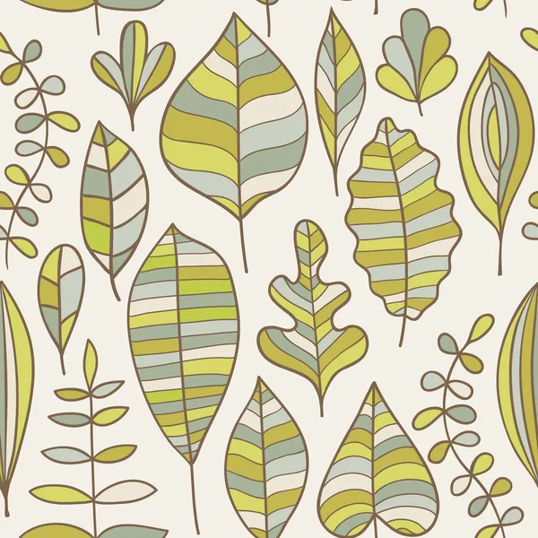 Ein nahtloses Muster mit Blatt, Herbstblatt Hintergrund — Stockvektor