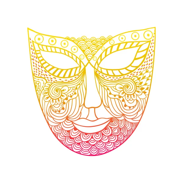 stock vector carnival mask, mask stylization