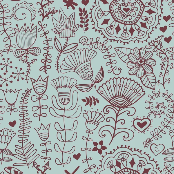 Motif floral sans couture, texture sans fin avec des fleurs. Vecteur ba — Image vectorielle