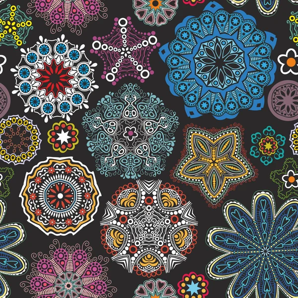 Kunstvolle florale nahtlose Textur, endloses Muster mit Blumen Klo — Stockvektor