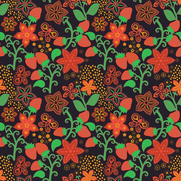Seamless floral pattern.Endless texture — Stock Vector