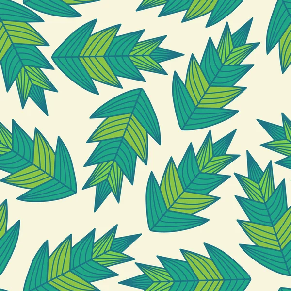 Texture sans couture avec feuilles . — Image vectorielle