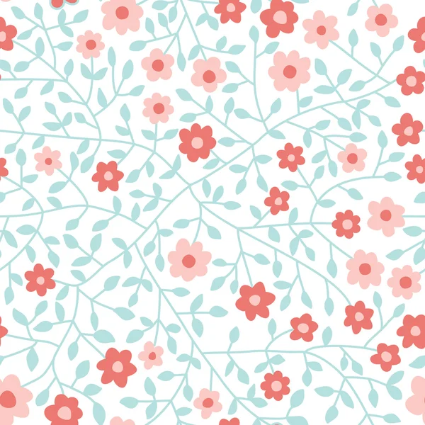 Seamless floral pattern.Endless texture with small daisy. — Stock Vector