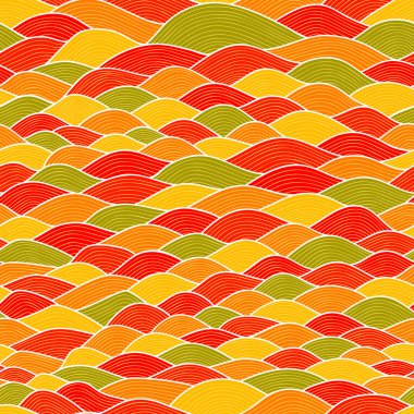 seamless abstract hand-drawn pattern, waves background clipart