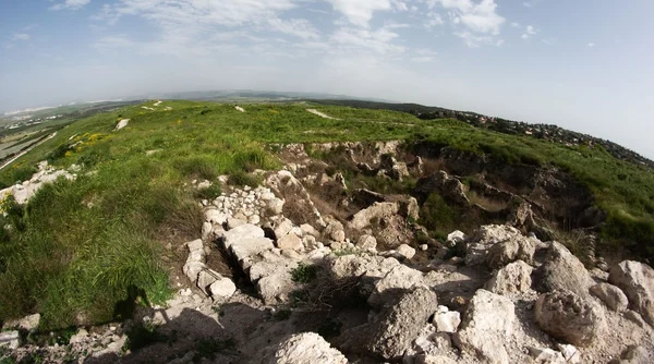 Tel Gezer vista e acheologia — Fotografia de Stock