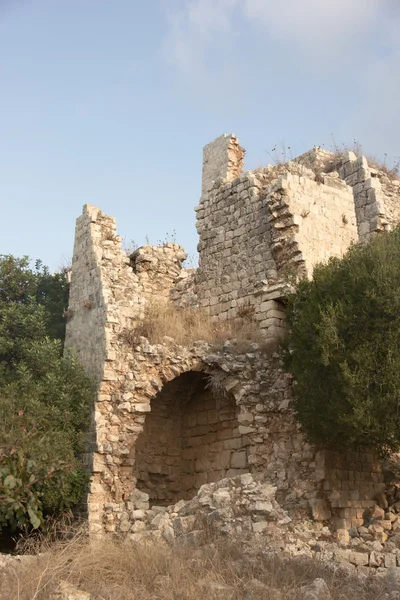 Crusaders castle ruins in Galilee — Stock Photo, Image