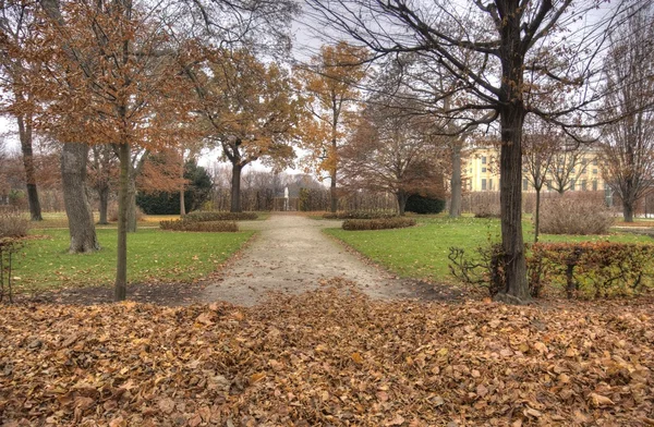 ベルヴェデーレ宮殿の近くに公園 — ストック写真