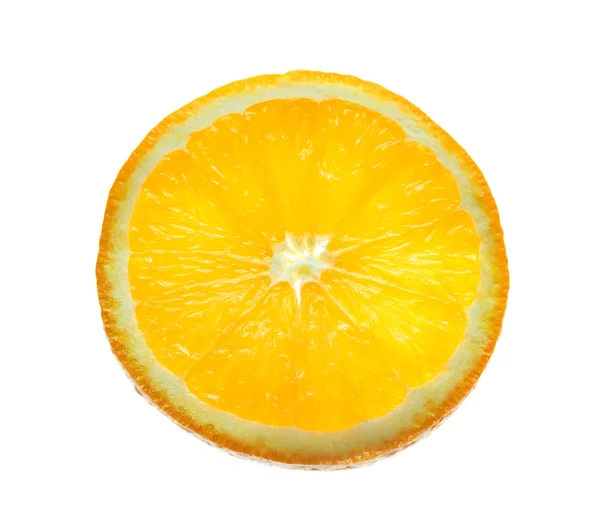 Orangenscheibe isoliert auf einem weißen — Stockfoto
