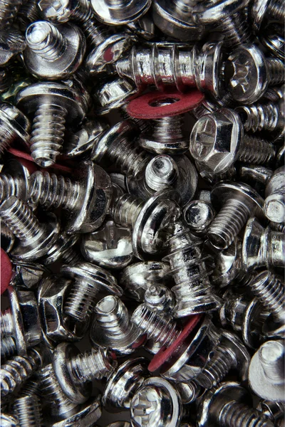 Makro snímek kovových šroubů — Stock fotografie