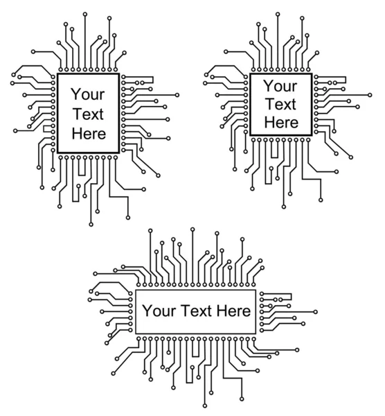 Chip de computador na placa mãe — Fotografia de Stock