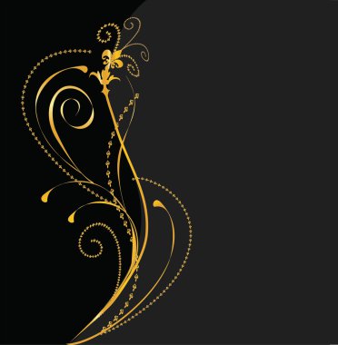 elegant vector black and gold background clipart