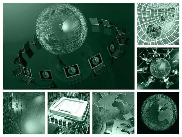 Computer collage, in Groenen — Stockfoto