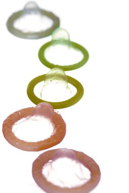 Colorful condoms clipart