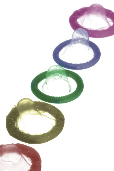 Kondome farbig — Stockfoto