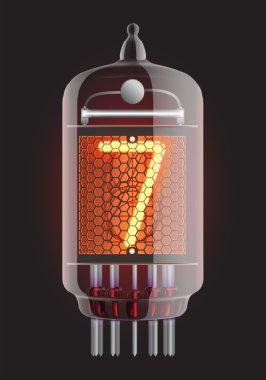 Nixie radio tube. clipart