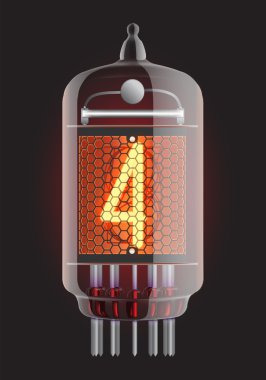 Nixie radio tube. clipart