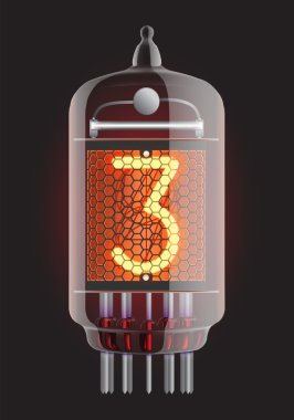 Nixie radio tube. clipart