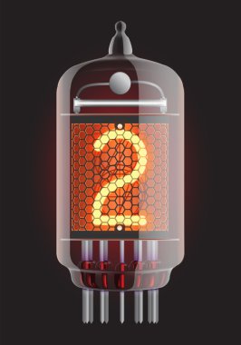 Nixie radio tube. clipart