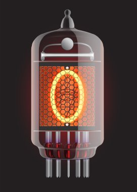 Nixie radio tube. clipart