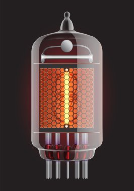 Nixie radio tube. clipart