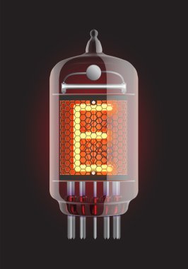 Nixie tube indicator. clipart