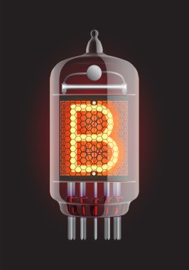 Nixie tube indicator. clipart