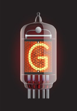 Nixie tube indicator. clipart