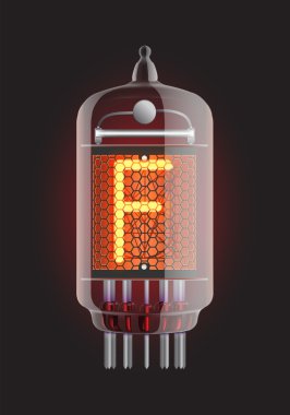 Nixie tube indicator. clipart