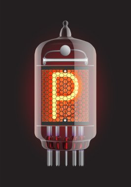 Nixie tube indicator. clipart