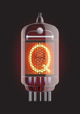 Nixie tube indicator. clipart