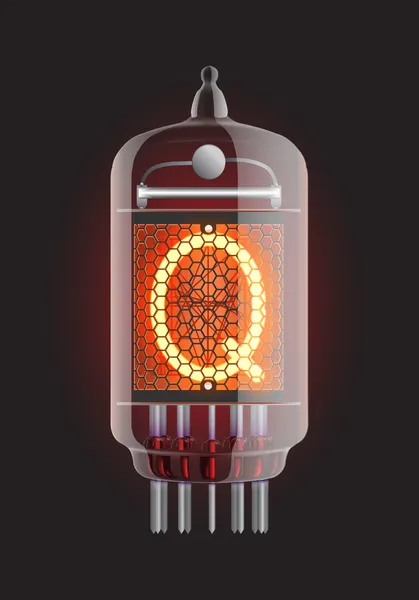 stock vector Nixie tube indicator.