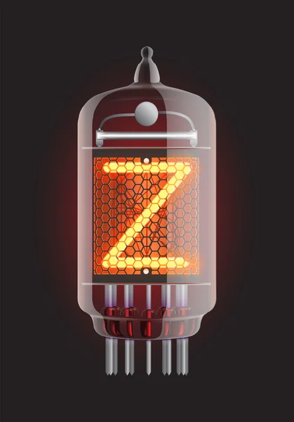 stock vector Nixie tube indicator.