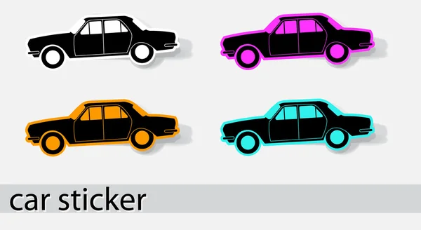 Autoaufkleber-Symbole. — Stockvektor