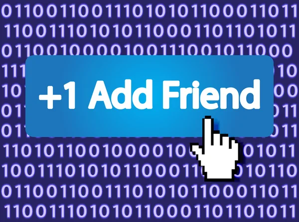 Add Friend +1 — Stock Vector
