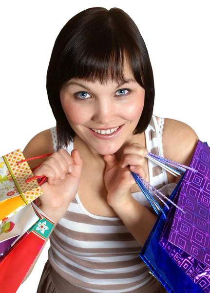 stock image The girl with purchases