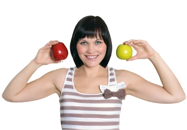 stock image The girl with apples