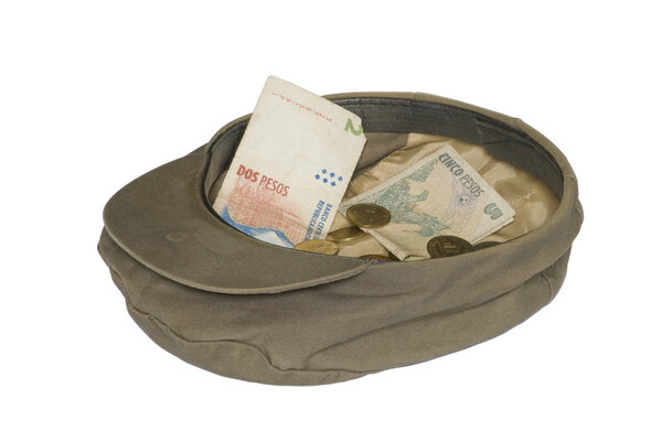Hat and money